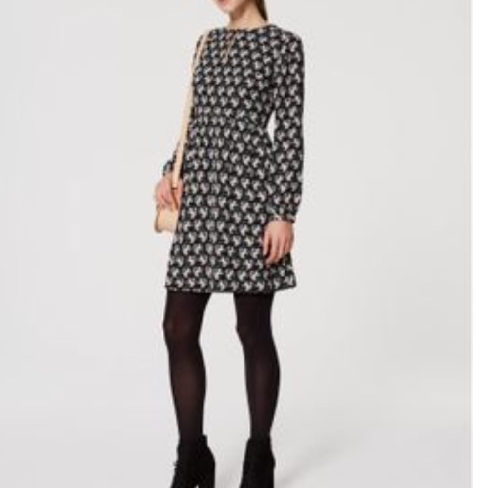 Loft squirrel keyhole dress